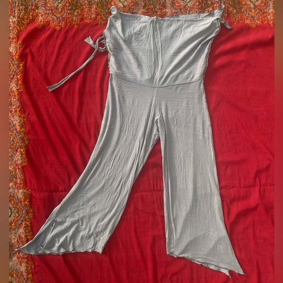 Cotton adjustable drawstring cropped pants - Picture 3 of 5